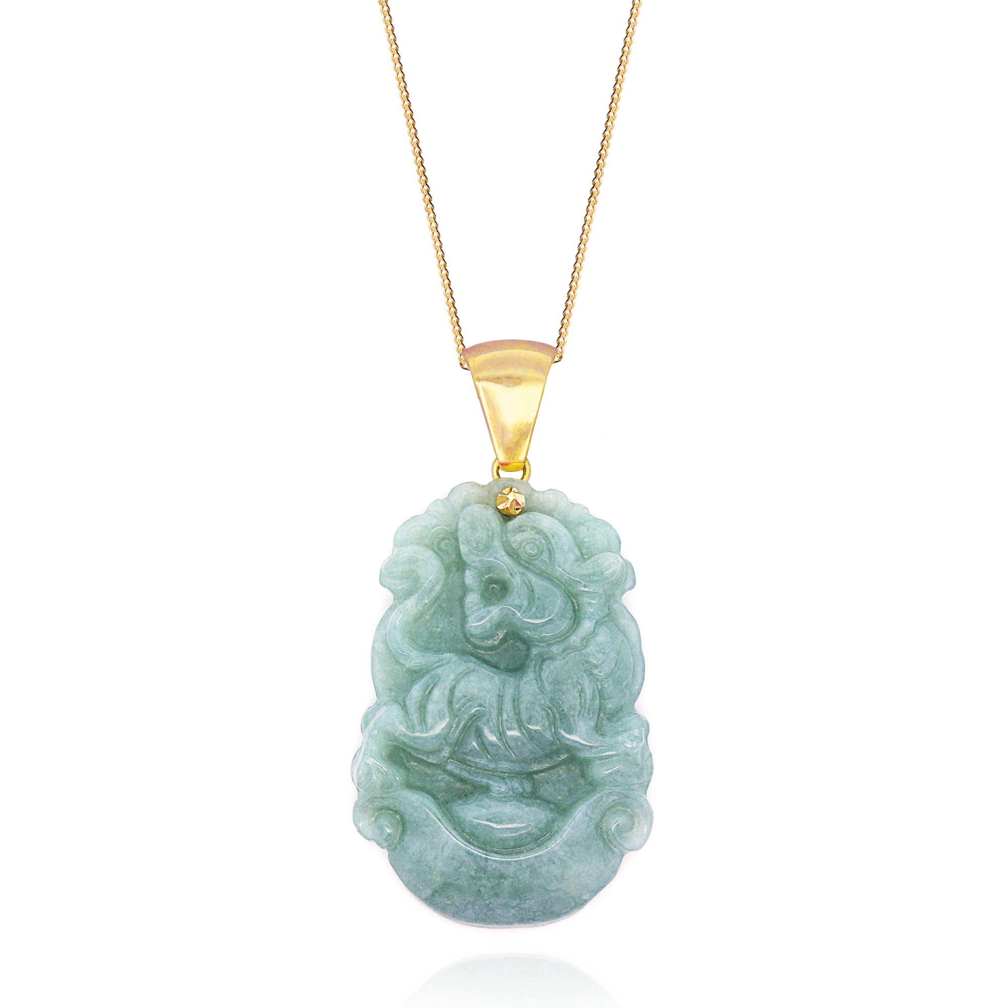 Chinese Zodiac Jade Pendant: Tiger